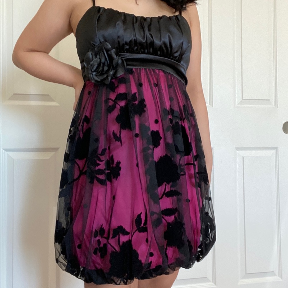 Black & Pink Cocktail Dress
